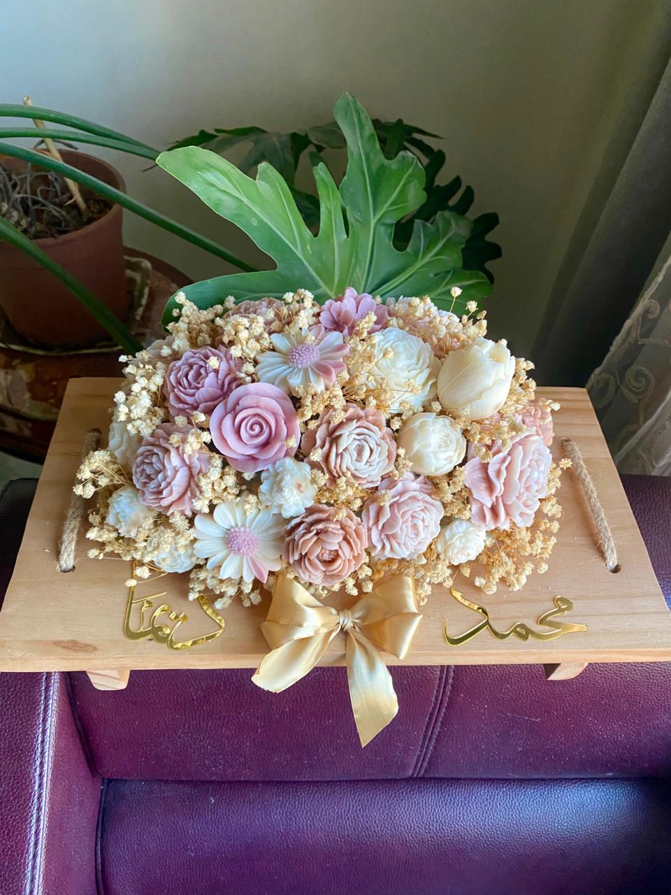 صينية فاخرة من الشمع المعطر الفواح